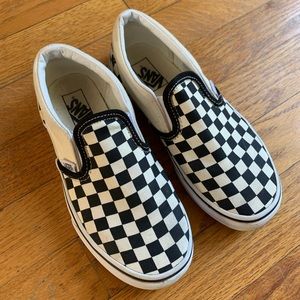 Kids’ Vans Asher checkers slip-on sneakers size 2